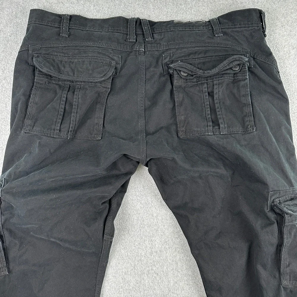 Jordan Craig Cargo Pants Men 42/34 Black 5656M.2 Cotton Utility Tactical Pockets